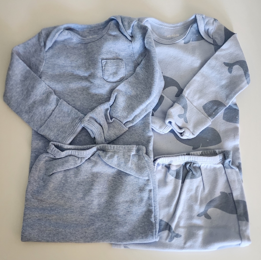 Carter's Simple Joy 0-3 Month Longsleeve Nightgowns